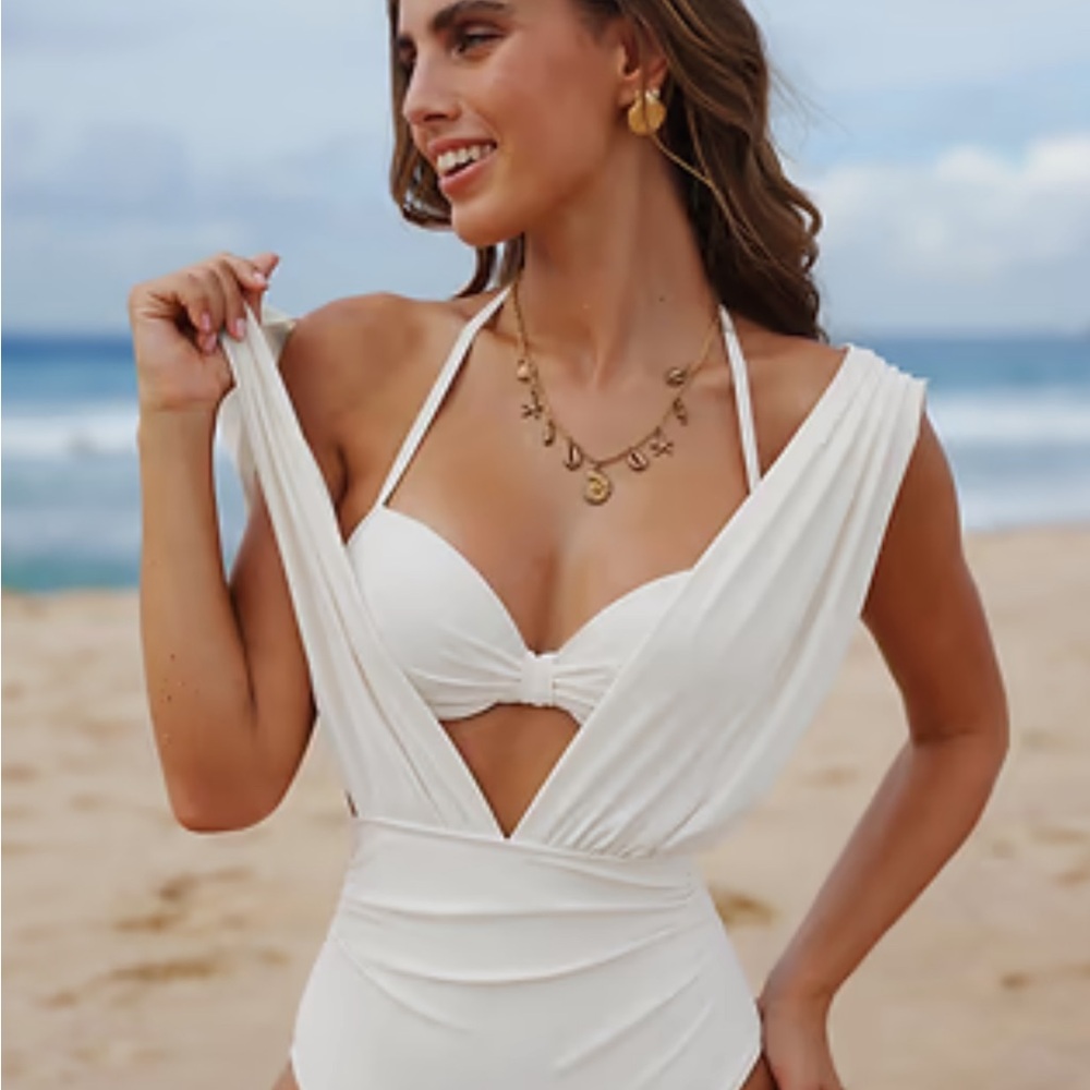 Cupshe White One Piece Swimsuit